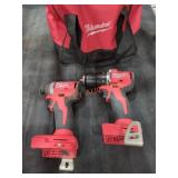 Milwaukee M18 1/2" DRILL DRIVER & 1/4" HEX IMPACT