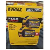 2 DeWalt 20v/60v flex volt lithium ion battery 9