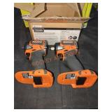 Ridgid 18v 2 Tool Combo, Tools Only