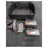 Ridgid 18v Charger And (2) 4AH Batteries