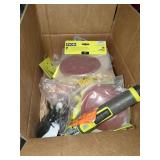 Box Lots Ryobi Small Tools and Sand Paper