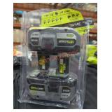 2 Ryobi 18v 4 ah batteries