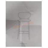 Bonato leather counter stool