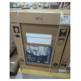 24" base cabinet satin white