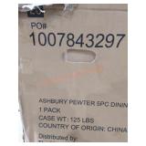 Ashbury Pewter 5 Piece Dining Set  4 Chairs