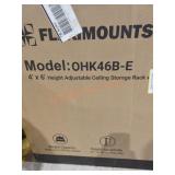 4x6 Height Adjustable Ceiling Storage Rack Black