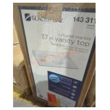 Glacier Bay cultured marble 37" vanity top