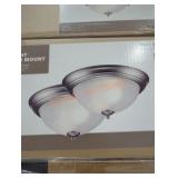 1 13" 2 light flush mount lights 2 pk