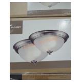 1 13" 2 light flush mount lights 2 pk