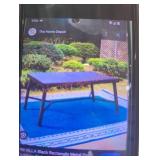 Phi villa black rectangle metal outdoor dining