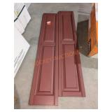 Red 12"x63" PlyGem Shutters