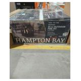 Hampton Bay 26" Outdoor Fire Pit, Black Finish