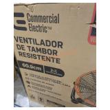 Heavy Duty Drum Fan Orange