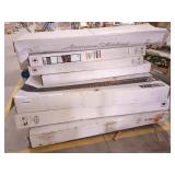 Skid LOT Assorted Shower Wall Sets, Shower Bases