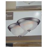 1 13" 2 light flush mount lights 2 pk
