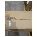 (2) Wood T-Back Dining Chairs In Walnut