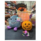 Basket lot of Halloween decorations
