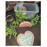Succulent Decor & Signs, Plastic Bin