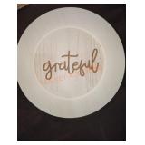 (6) Wooden Etched Decor Plates, 