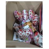 Box lot of valentines items