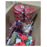 Box lot of valentines candy
