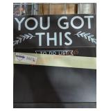 (2) Wooden, Inspirational Chalkboard, Wall Decor