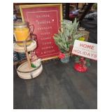 Classic Vibe Christmas Decor, Candle, 2 Tier Stand