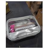 Silver cosmetic bag set