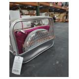 Silver makeup bag