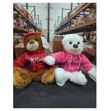 2 bear stuffed animals