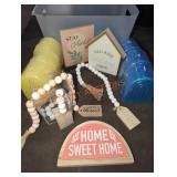 Candles, Home Decor, Signs, Bin