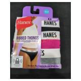 Hanes Ribbed Thongs Size 2xl