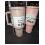 (2) Stainless Steel Secure Sip Mug, 40oz, w/
