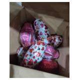 Box lot of valentines balloons