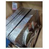 Box lot of bbq grill pans and garden items