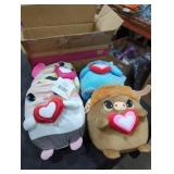 4 valentines stuffed animals