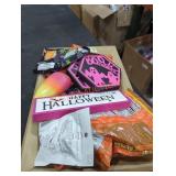 Basket lot of Halloween decorations