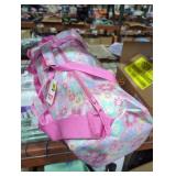 Pink duffel bag