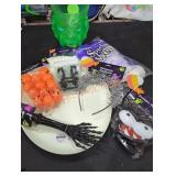 Plastic Trays With Halloween Goodies
