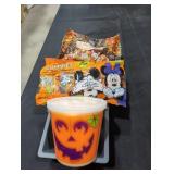 3 food dividers and candy
