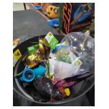 Bucket full of garden items