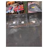 (3) Clear Bins