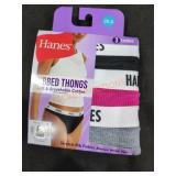 Hanes Ribbed Thongs Size 2XL