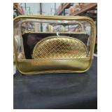 Gold make up bag