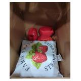Pillow and pig bowls