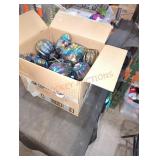 A Box, Skull Cup Full, Pumpkins too,w/ Lids