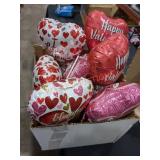 Box Lot Of Valentine Balloons