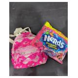 Fringed Mini Canvas Backpack, Pink, Nerds Candy