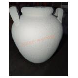 White Textured Ceramic Vase w/ Handles