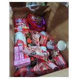 Box lot of chocolate candy